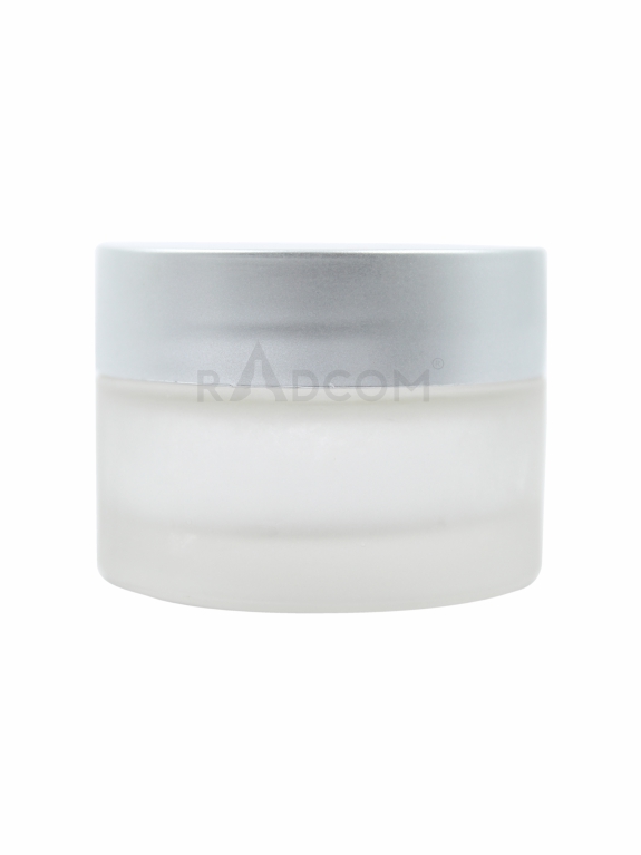 15Gm Glass Jar - Frosted-With Plastic White Cap With Inner Lid